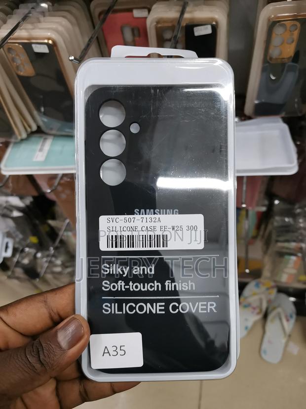 Soft Silicone Case for Samsung Galaxy A35 ,Shockproof-Black - main view