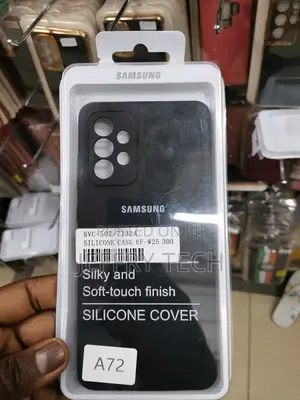 Back Cover Case for Samsung Galaxy A72 Soft Silicone-Black