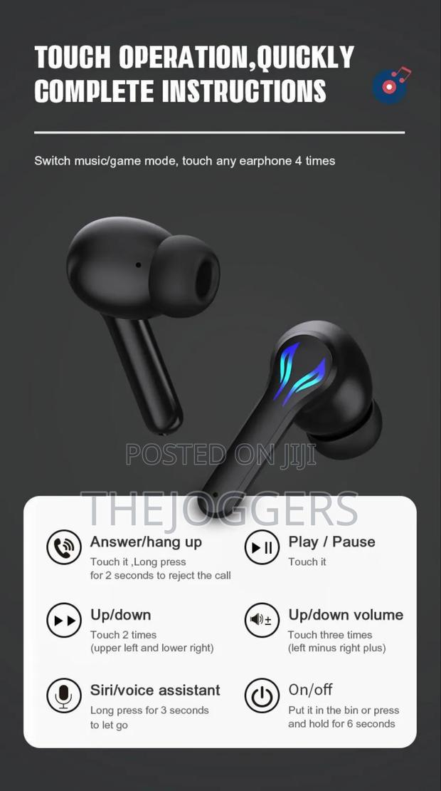 P86 Fast Pairing Sports Twsgaming Wireless-Bluetooth Earbuds - thumbnail 7