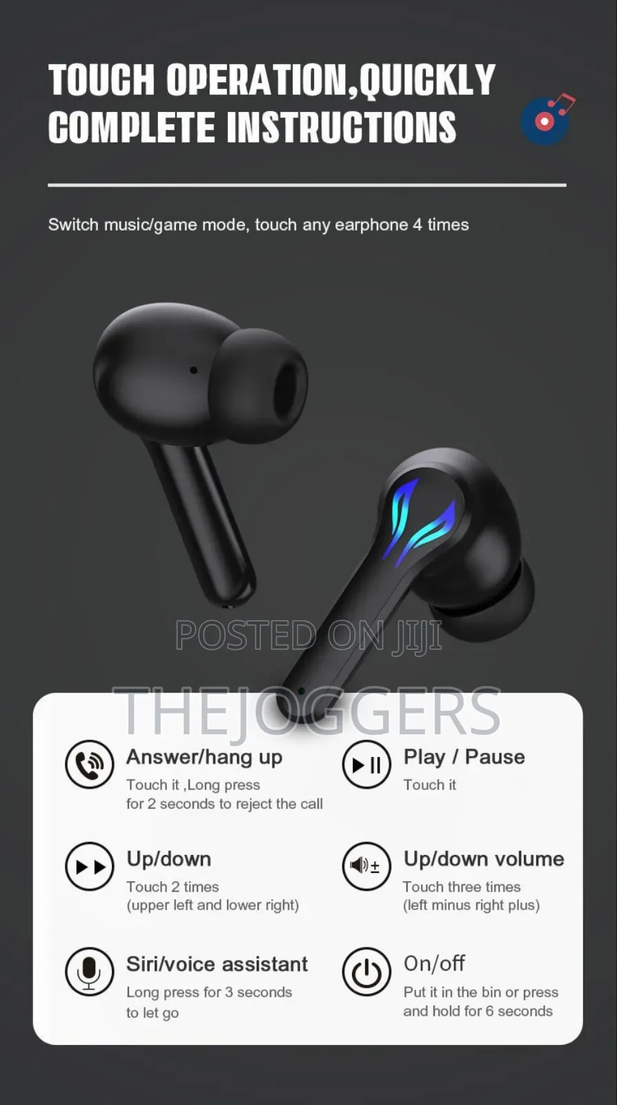 P86 Fast Pairing Sports Twsgaming Wireless-Bluetooth Earbuds