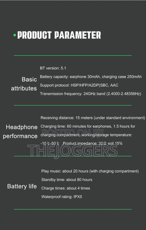 P86 Fast Pairing Sports Twsgaming Wireless-Bluetooth Earbuds - thumbnail 9