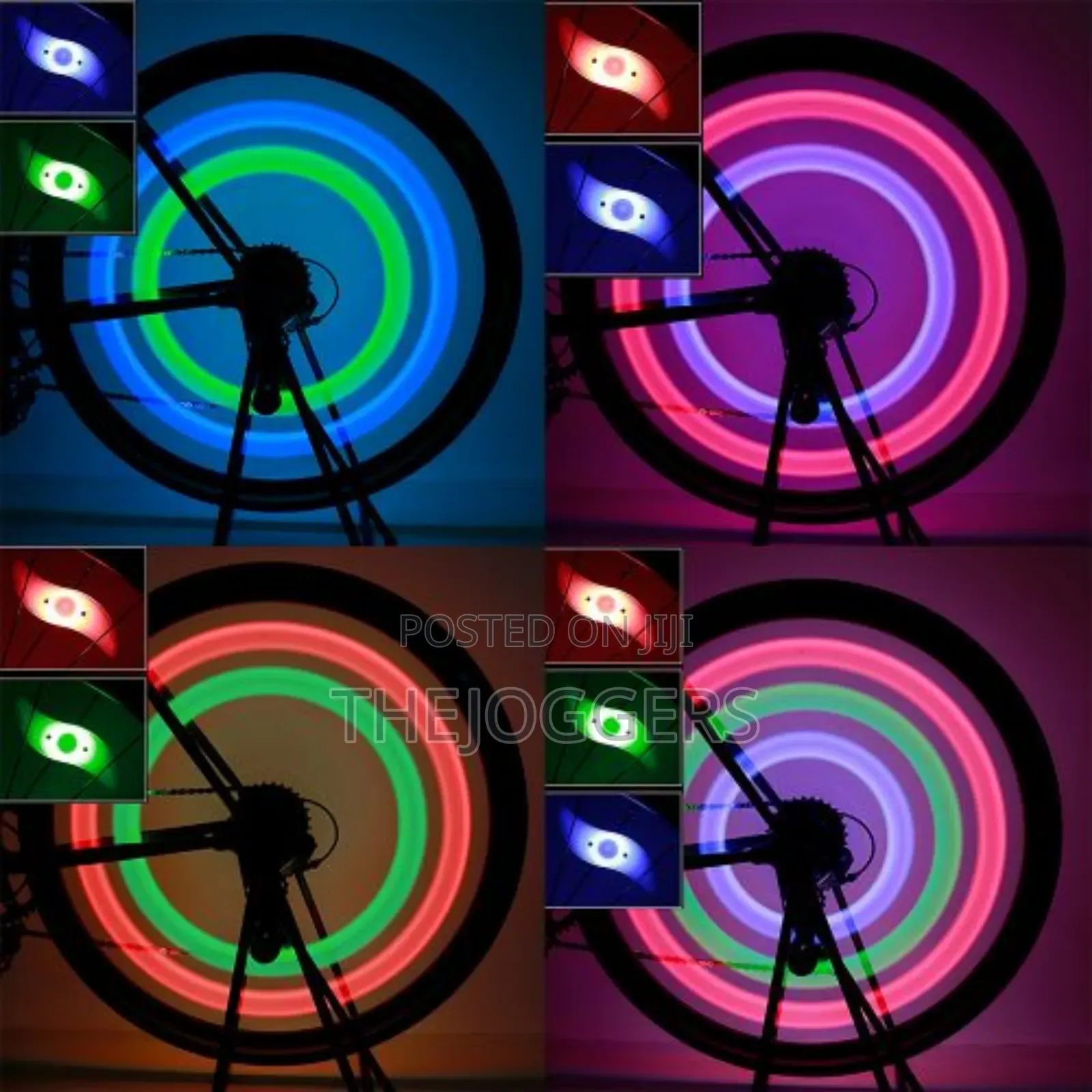 4 PCS Willow Shape Bike Wheel Waterproof Spoke LED Light