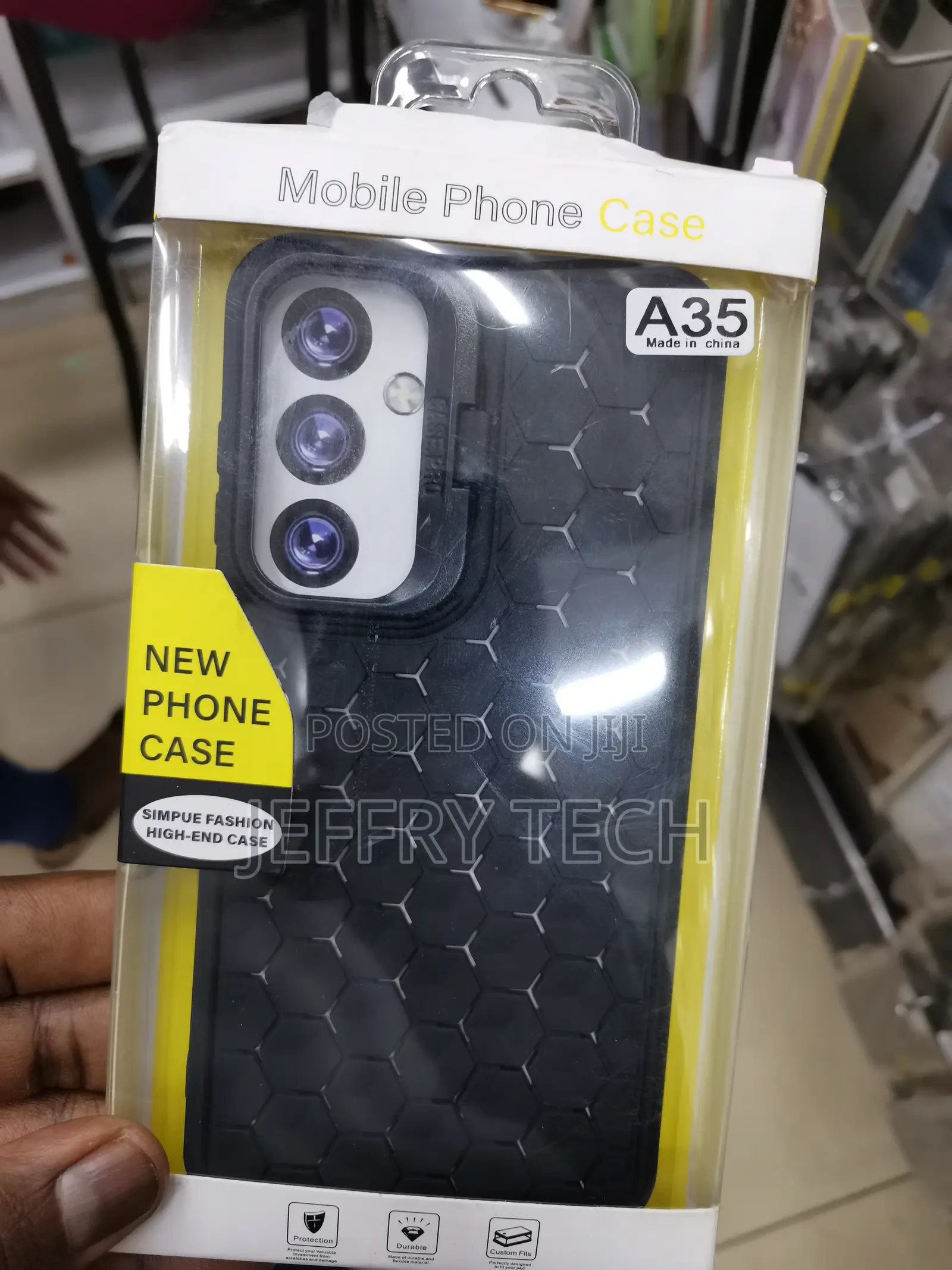 Honeycomb Heat Dissipation Case for Samsung A35-Black