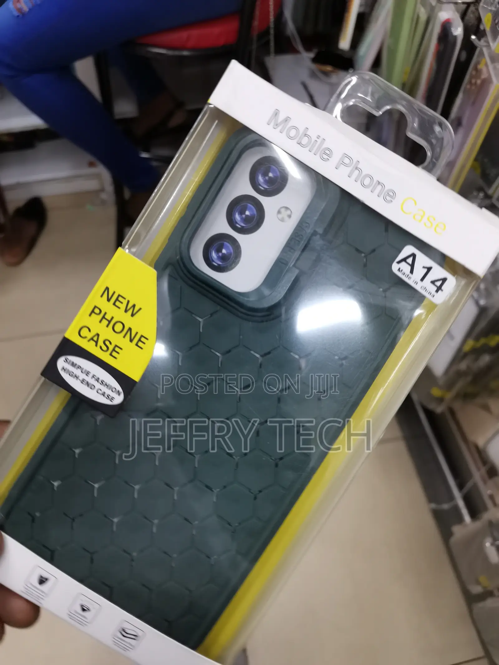 Samsung Galaxy A14 Honeycomb Case, Anti-Scratch-Green