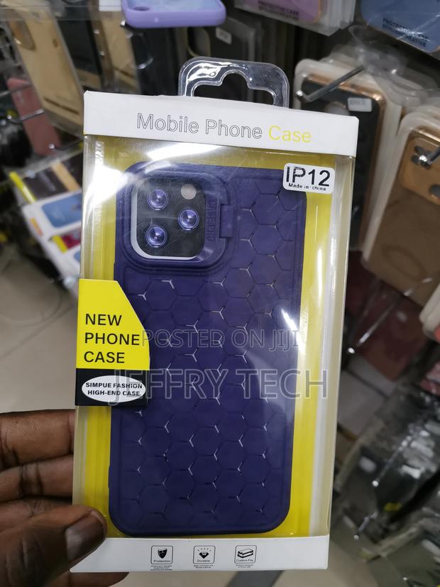 Apple iPhone 12 Pro Max Honeycomb Pattern Back Case-Purple - main view