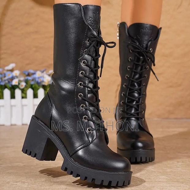 *Women's Elegant Mid-Height Boots* *Sizes-37 38 39 40 41 - thumbnail 6