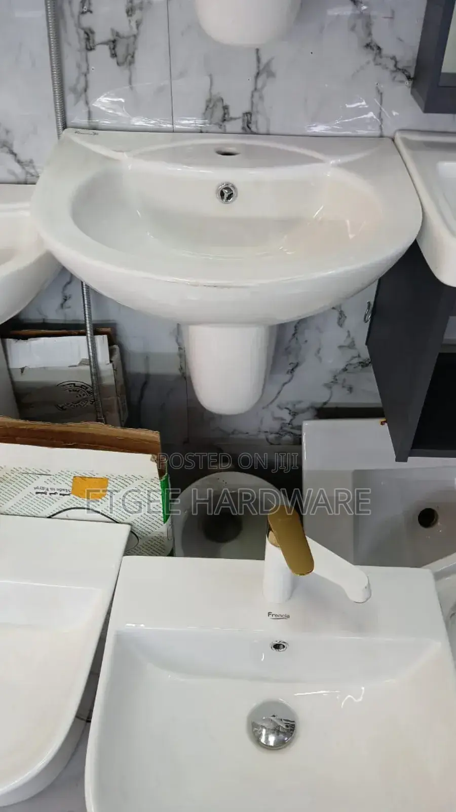 Basin Sink With Half Pedestal