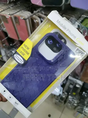 Protective Case for Apple iPhone 15 Pro - Honeycomb - Purple