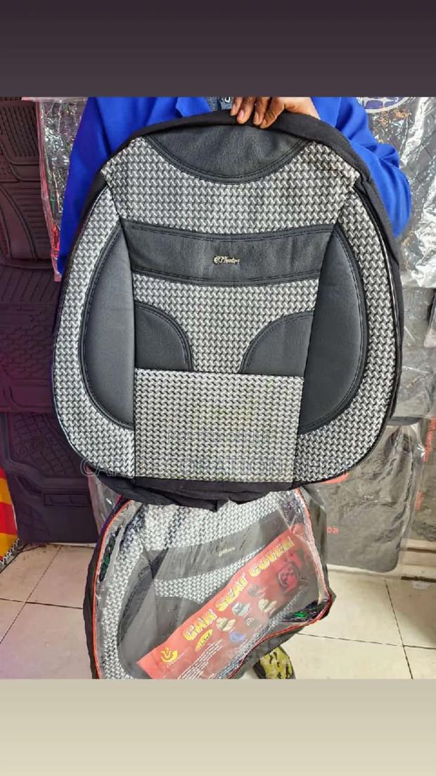 Grey Black With Leather Touch 5seater High Density Seat Cove