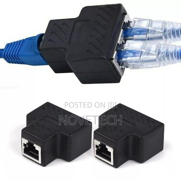 RJ45 Splitter Adapter 1 to 2 Ways Dual CAT5 6 LAN Ethernet