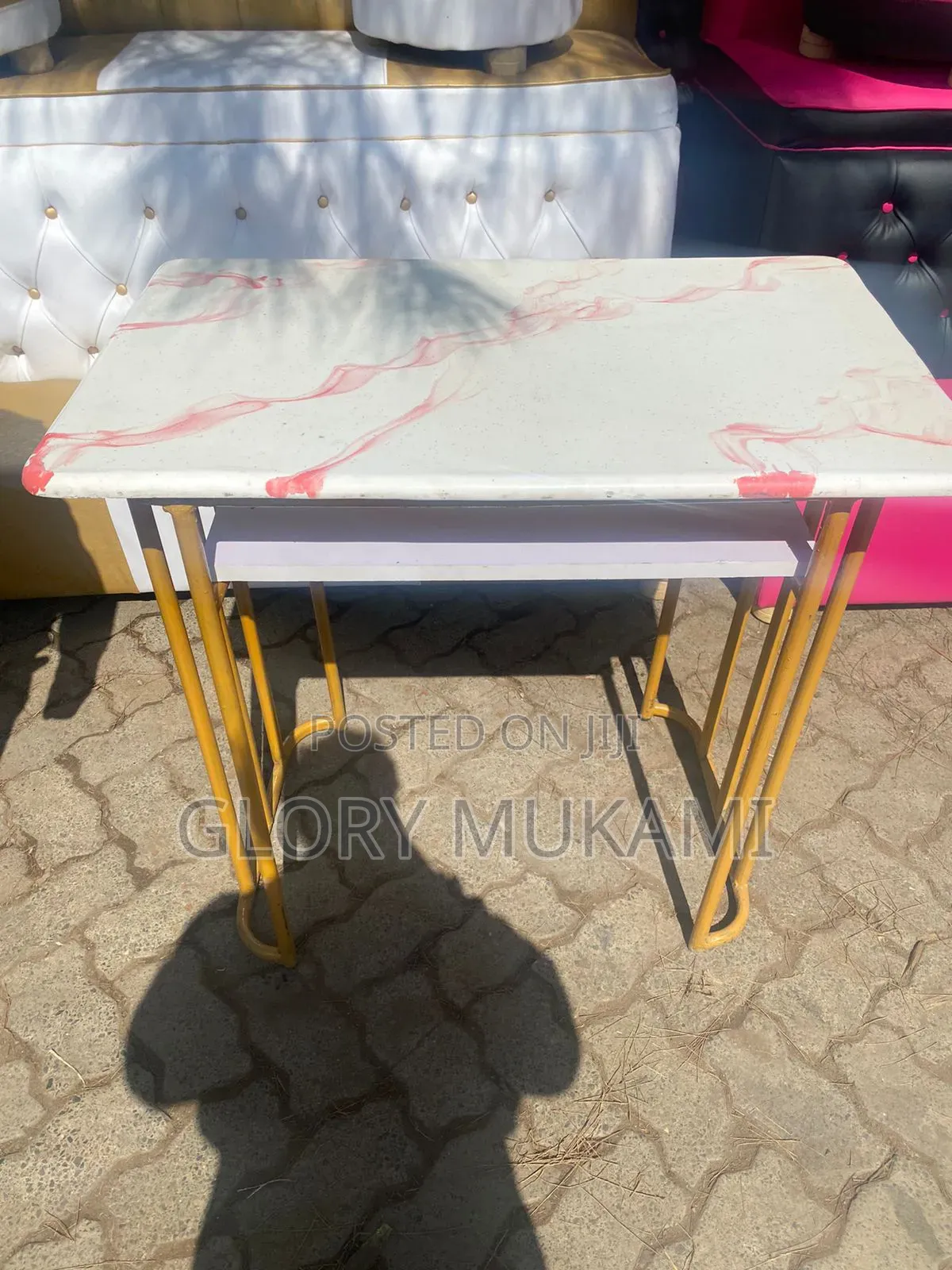 Marble Pink Manicure Table