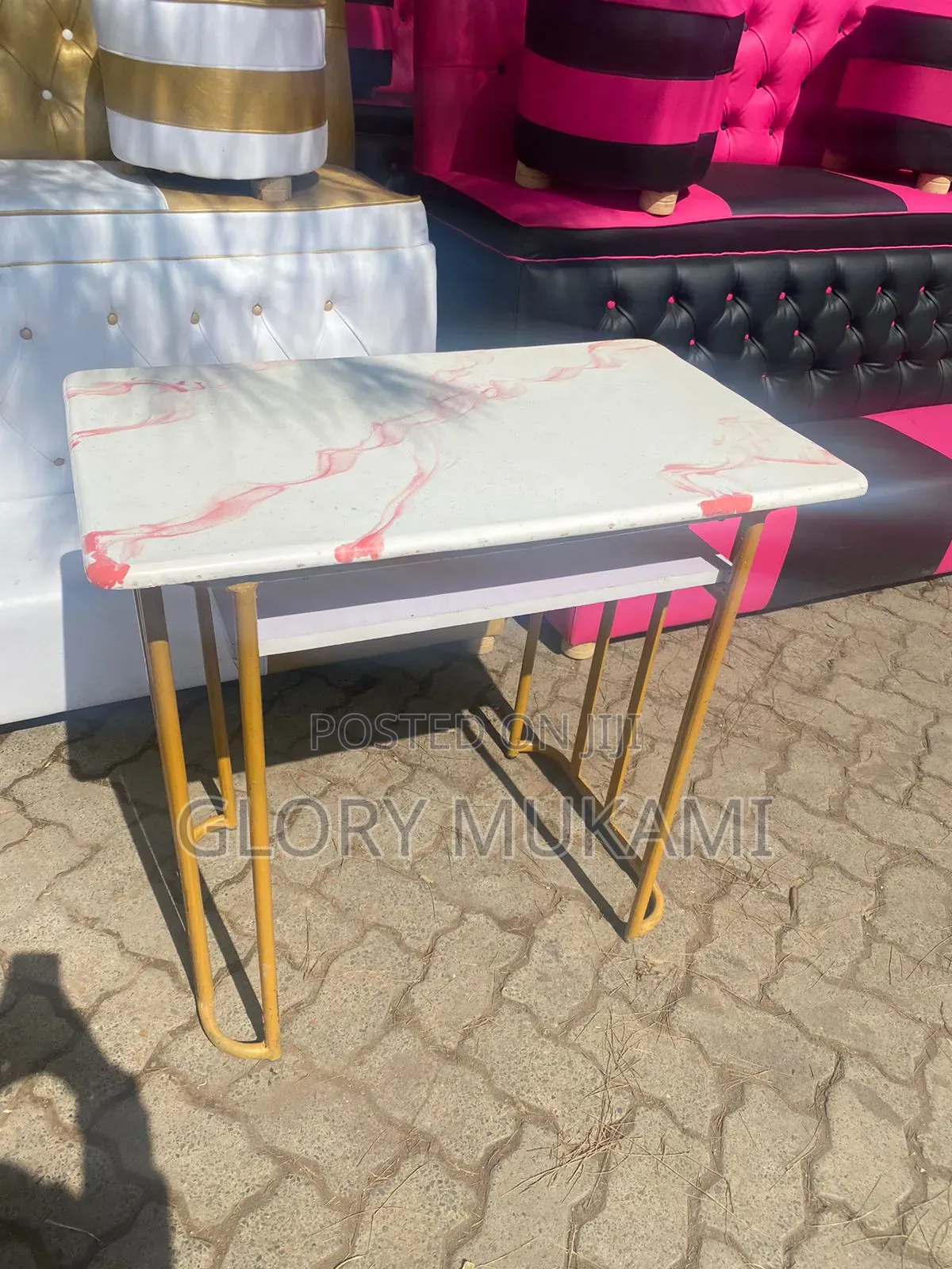 Marble Pink Manicure Table