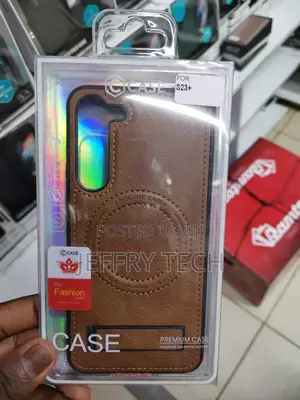 Magsafe Shockproof Cover for Samsung Galaxy S23 Plus-Brown