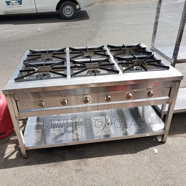 Top Pleasant Stainless Six Burner Gas Cooker
