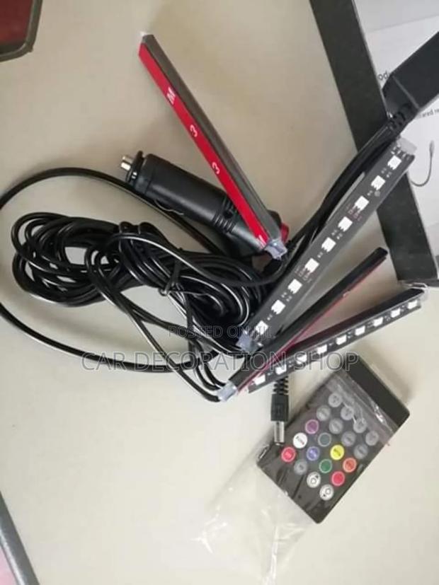 Car Floor 4pc Led Strips With 9 Remote Controlled Lights