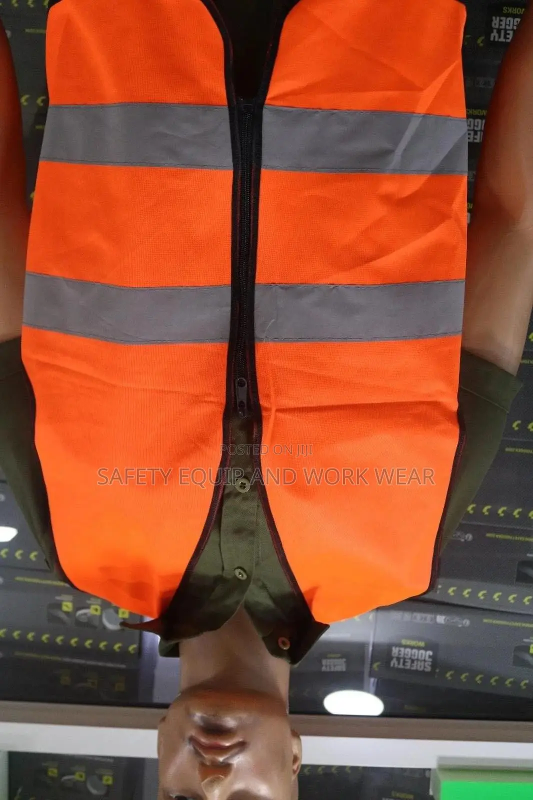 Orange Reflector Vest (120gsm)- Zipped