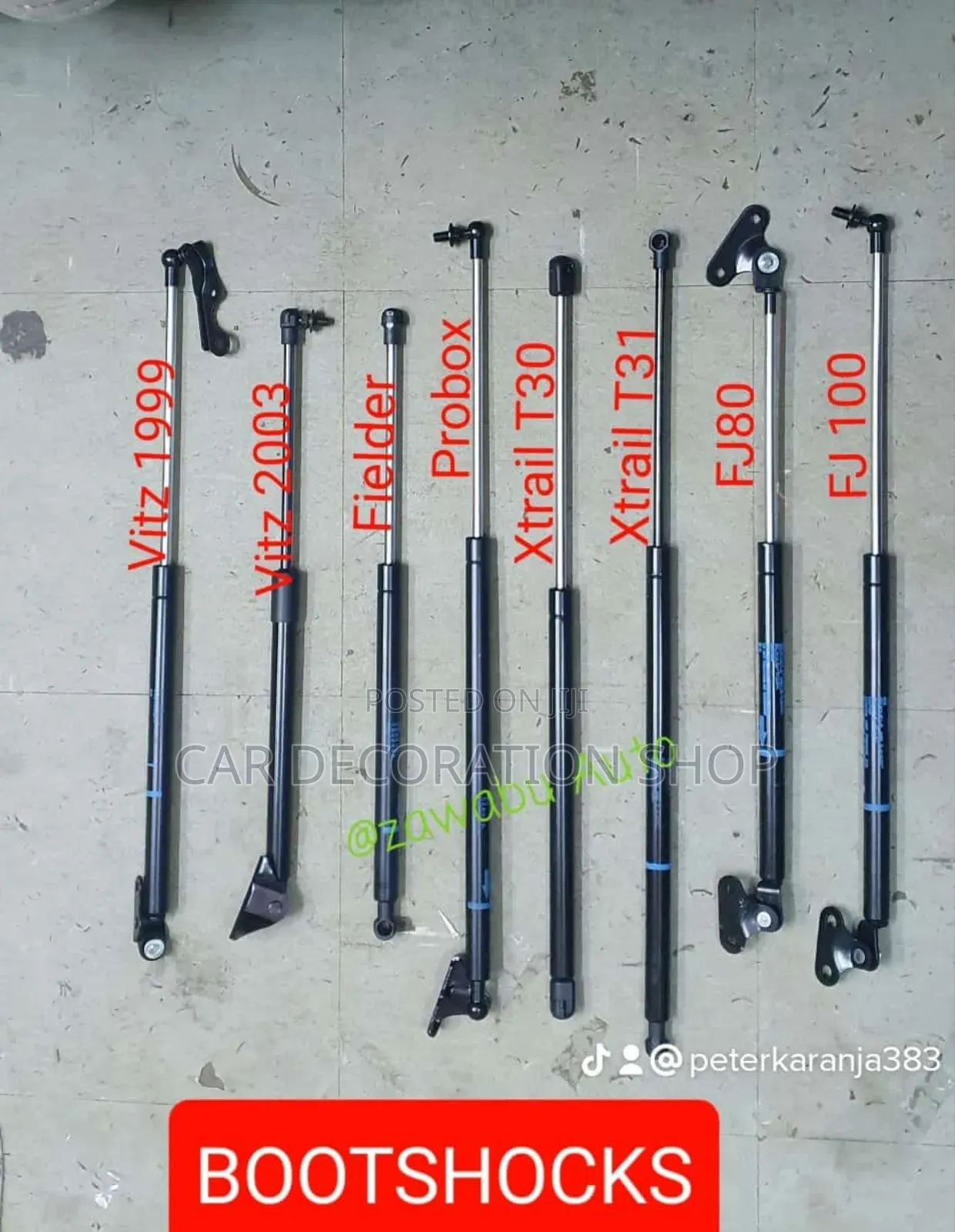 Different Car Models Boot Shocks Different Prices