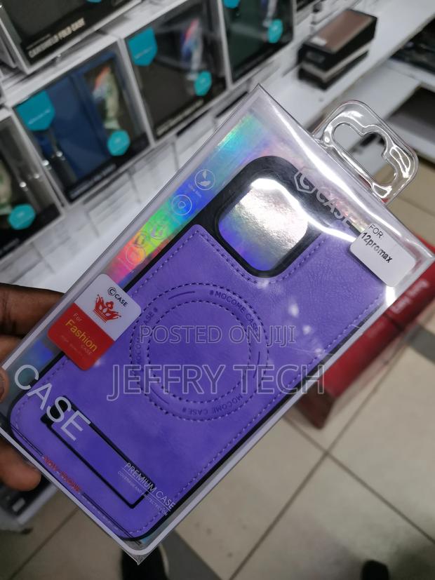 iPhone 12 Pro Leather Case With Magsafe,Kickstand-purple - main view