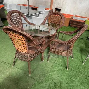 Outdoor Furniture Four Chairs With Table