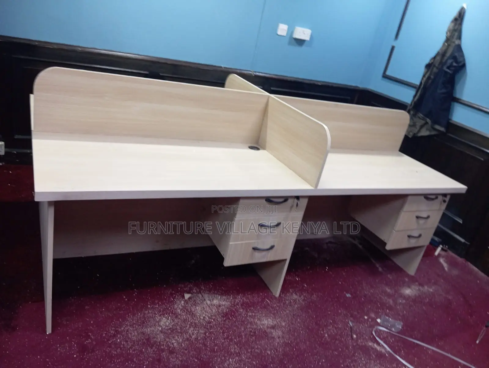 4-Way Modular Office Workstation With Drawers