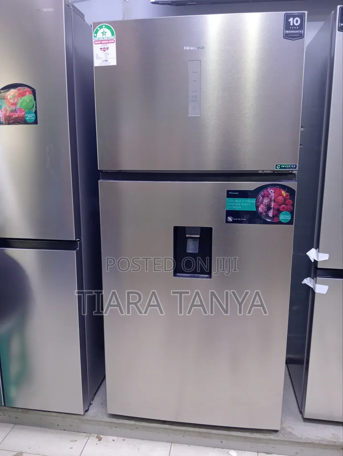 Hisense 510L Top Mount Double Door Fridge Water Dispenser
