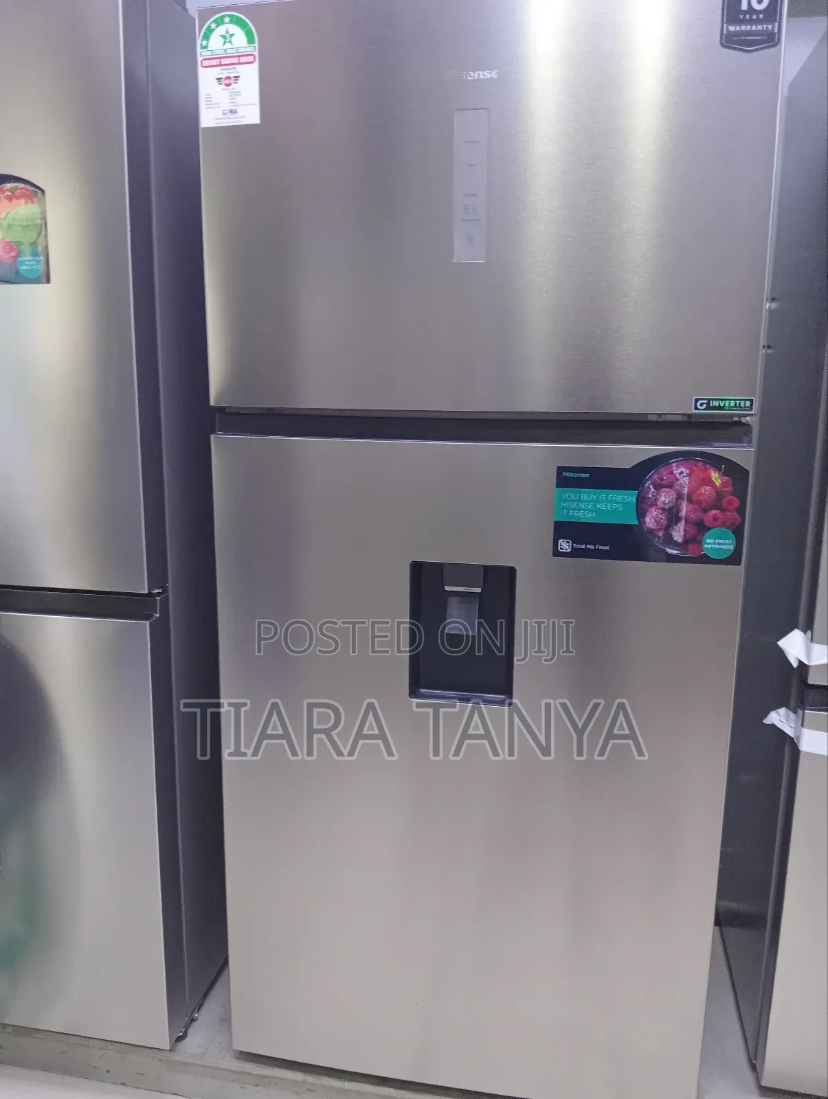 Hisense 510L Top Mount Double Door Fridge Water Dispenser