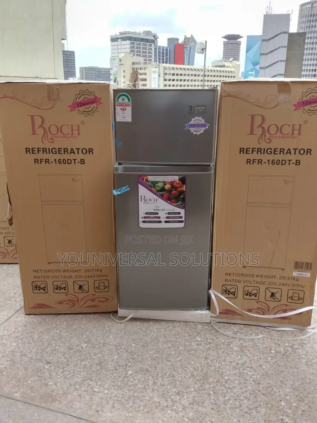 Roch 128litres RFR-160dt-B Double Door Refrigerator