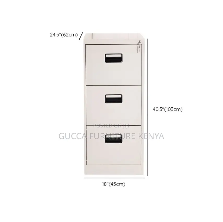 Cabinets:3-Locker Steel Office Storage Cabinet