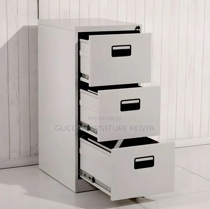 Cabinets:3-Locker Steel Office Storage Cabinet