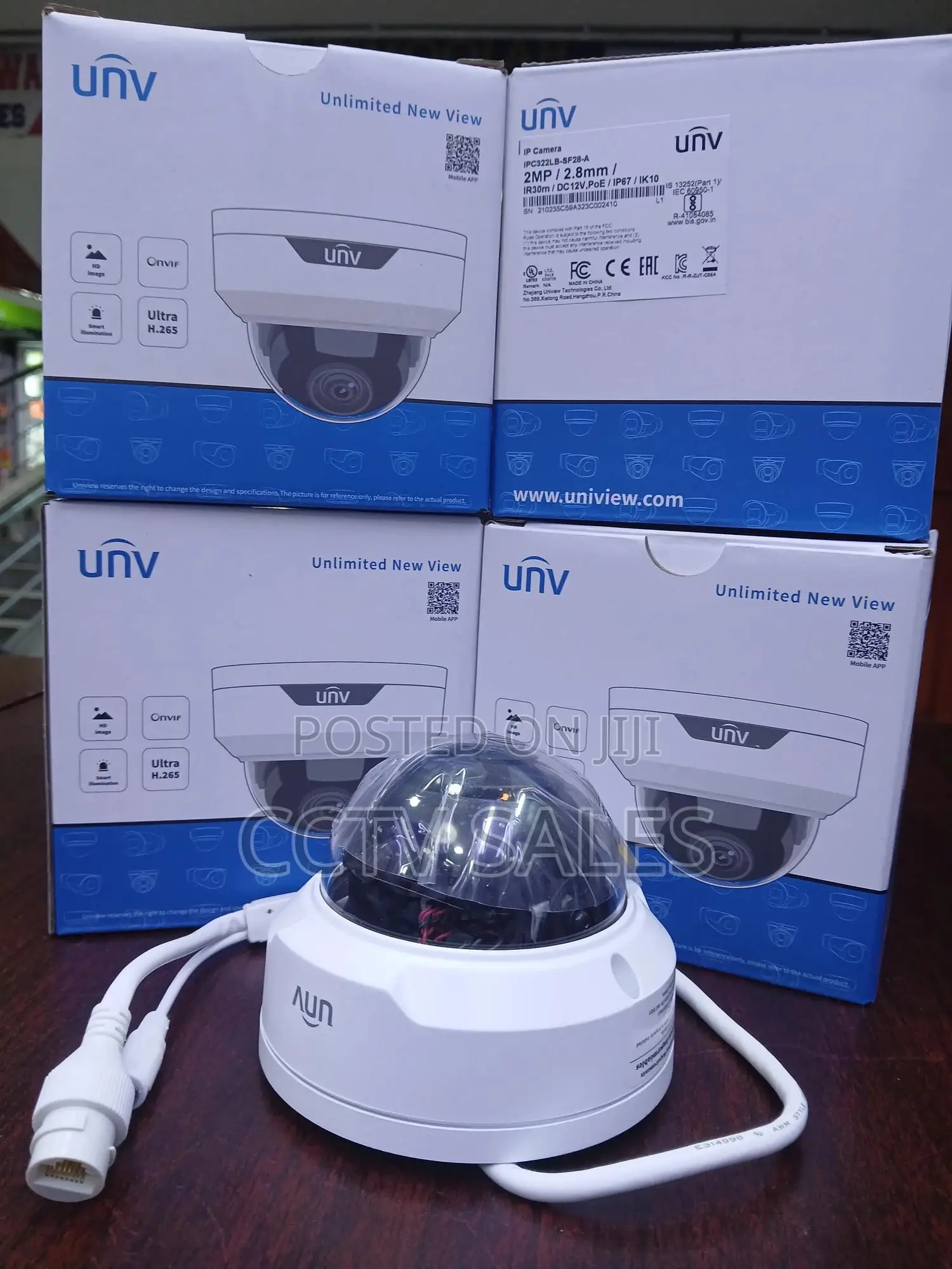 Smart Illumination Dome Fixed Ip Uniview Camera