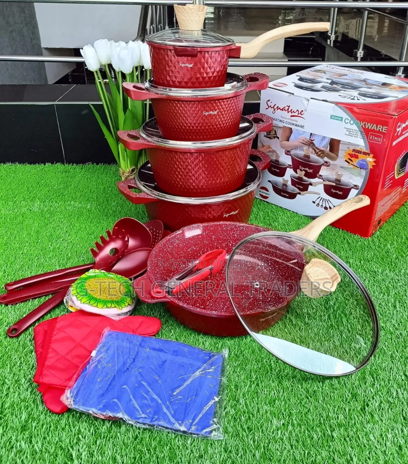 Cookware! Signature 21pcs Heavy Duty Granite Cooking Set