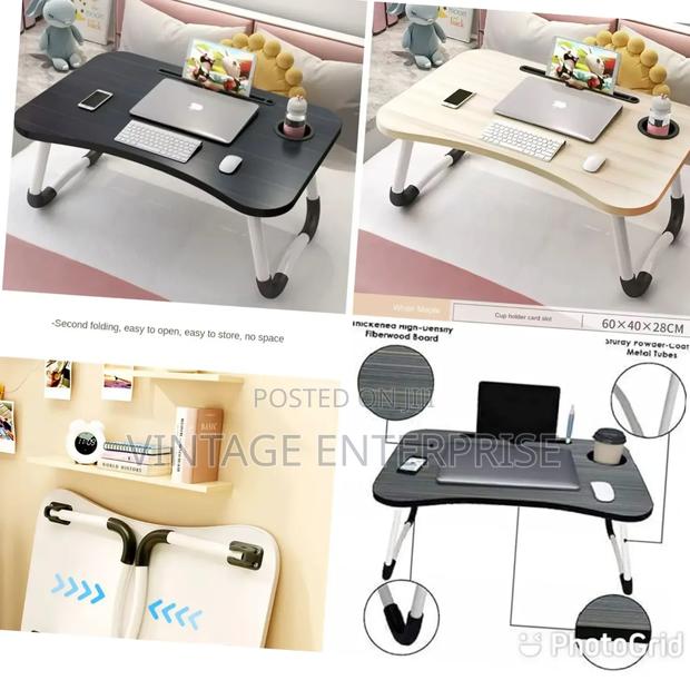 *Folding Breakfast/Study Table Laptop Desk on the Bed*