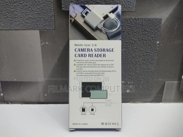 SD Card Reader for iPhone iPad Camera,Dual Card Slot Memory - thumbnail 3
