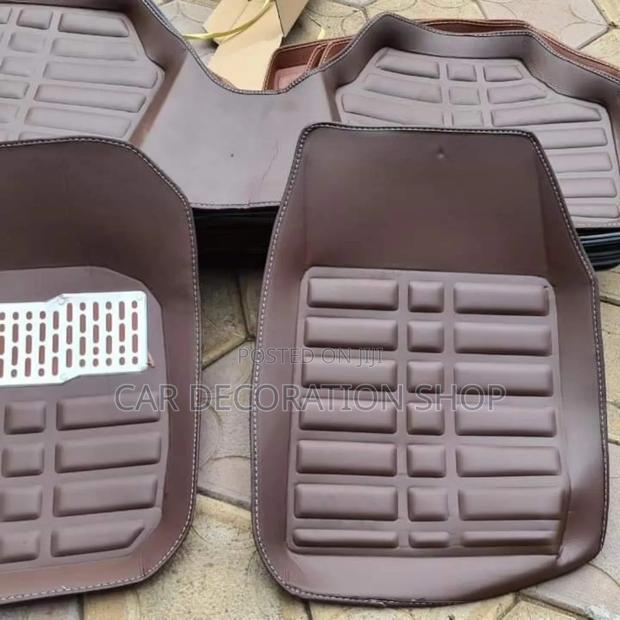 3pc Chocolate Brown 3pc Deep Dish Leather Mats