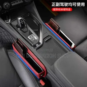 2pcs Car Seat Gap Filler Leather Bag