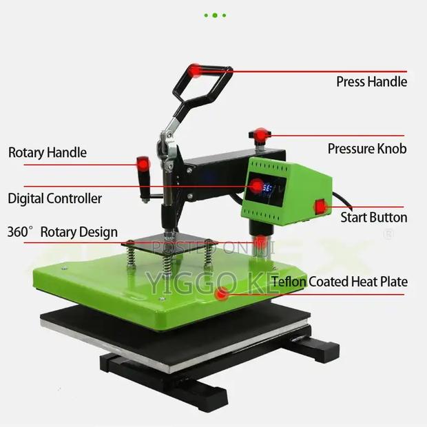 380x380mm A3 Flatbed Heat Press Machine – Premium Quality - thumbnail 2