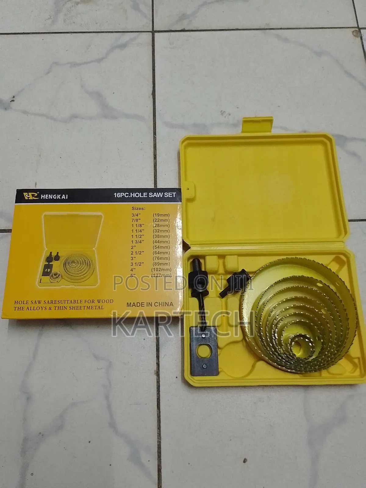 Hole Saw 16 PC Suitable for Timber, Alloys and Thin Sheet