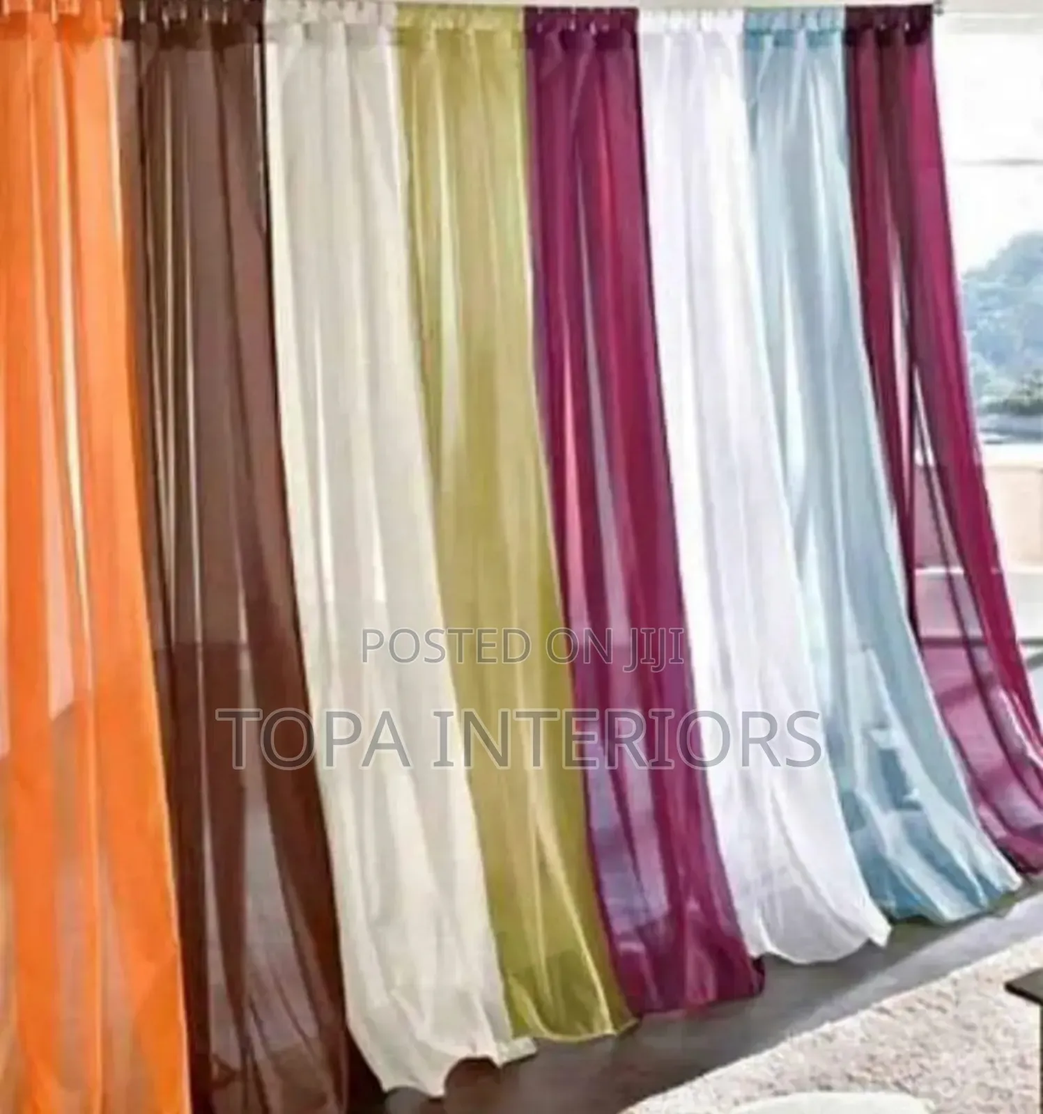 Plain Light Soft Sheers Available in All Plain Colours
