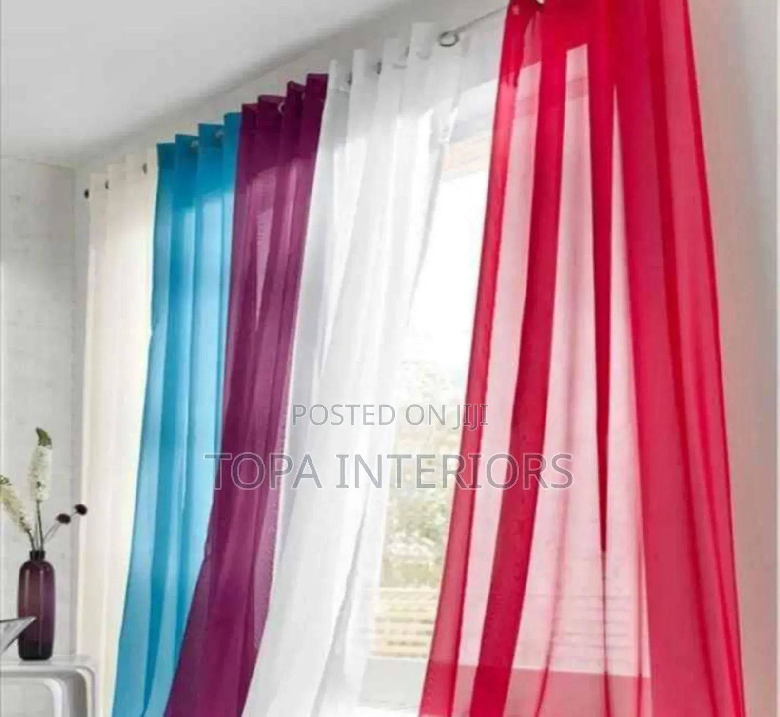 Simple Plain Soft Light Window Treatment Sheer Curtains