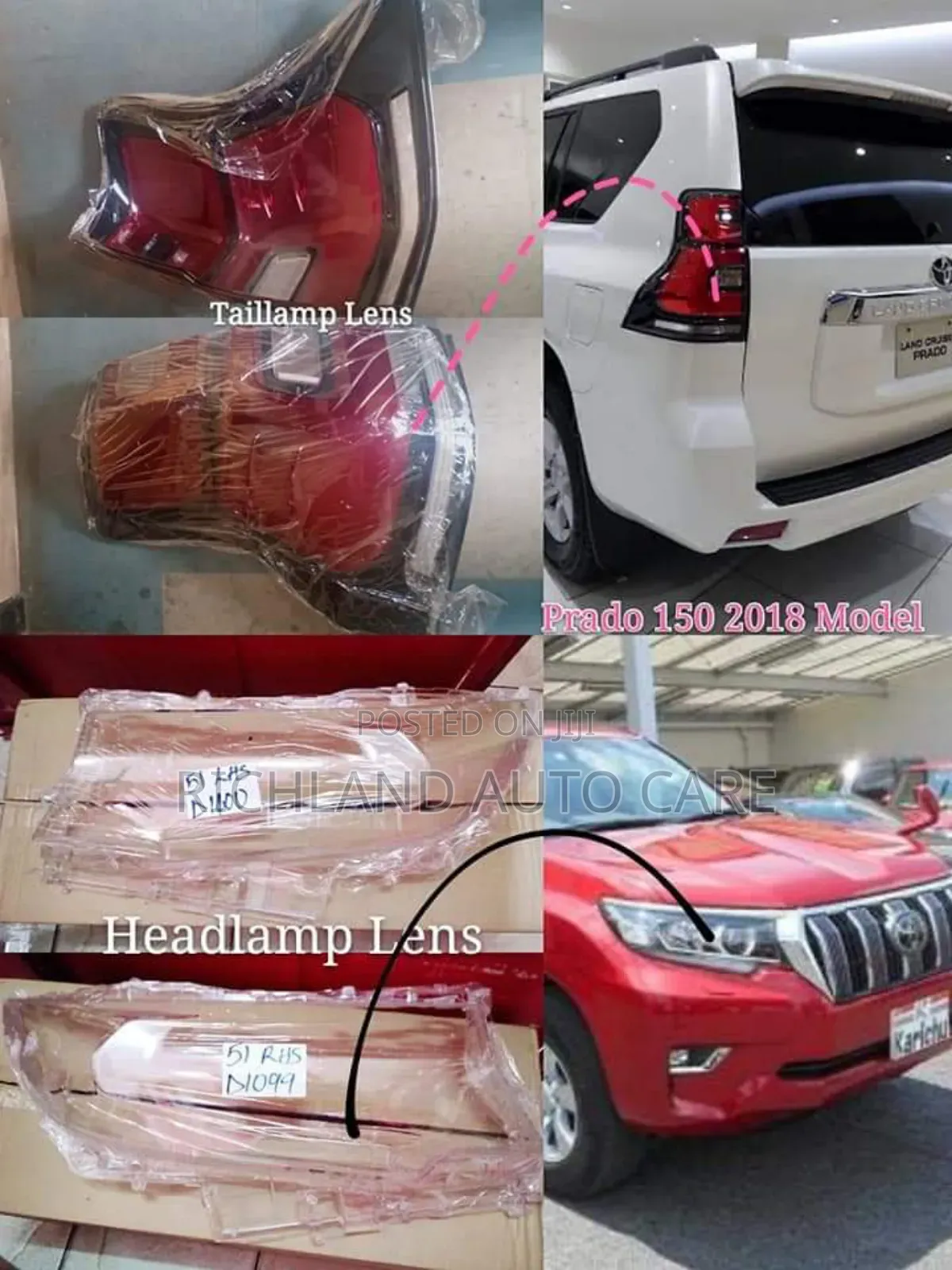 Prado Headlamp Lens and Taillight Lens