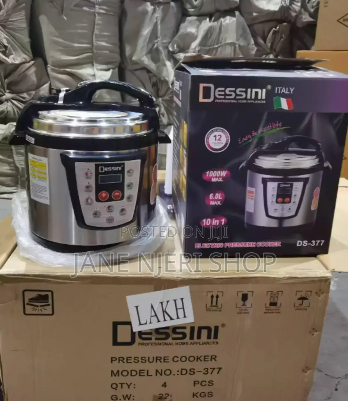 6 Litre Dessini Pressure Cooker D/E6l