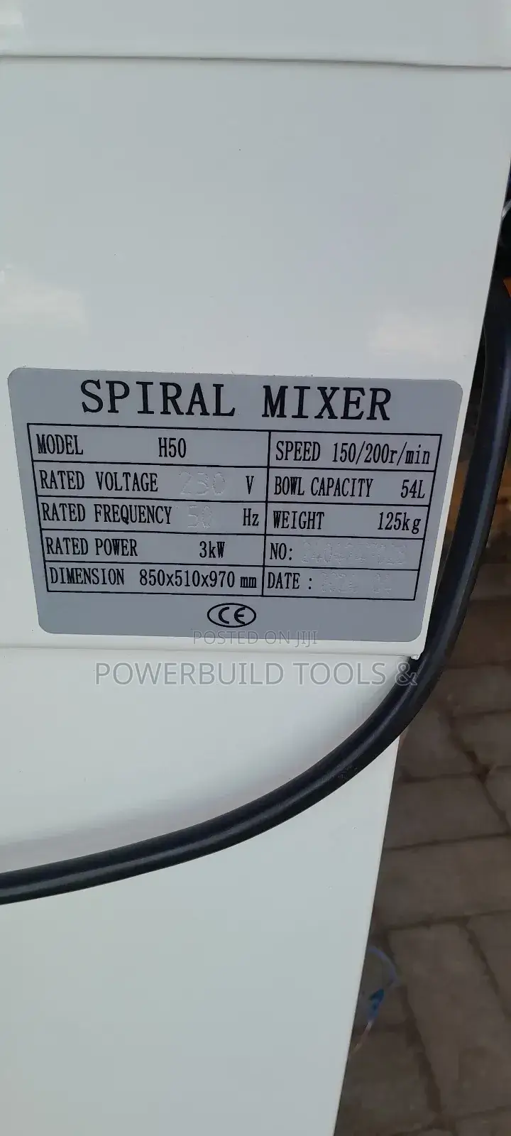 Commercial 54L Heavy-Duty Spiral Dough Mixer 2 Speed