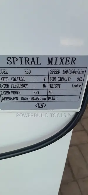 Commercial 54L Heavy-Duty Spiral Dough Mixer 2 Speed