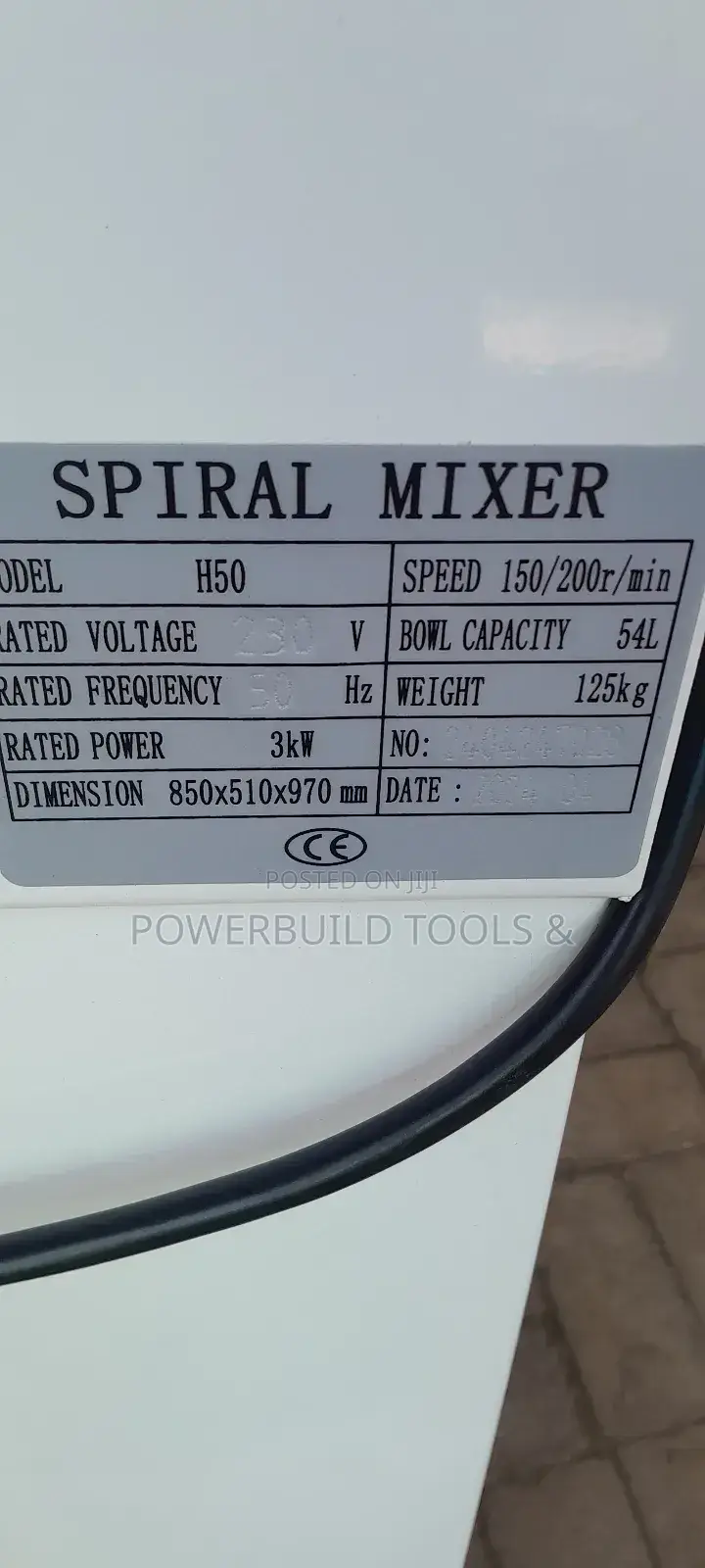 Commercial 54L Heavy-Duty Spiral Dough Mixer 2 Speed
