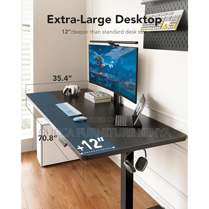 Officetable:1400mm Ergonomic Adjustable Height Computer Desk
