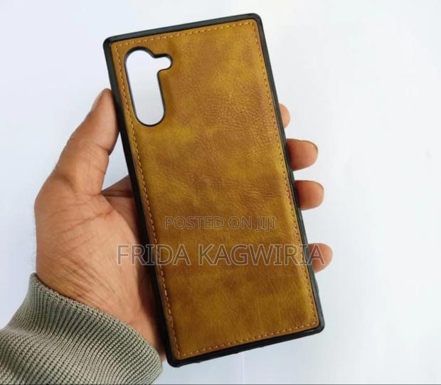 Samsung A55 Leather Back Cover ( Black and Brown) - thumbnail 2