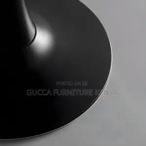 Dining Tables: Black Round Wood Modern Tulip Dining Table