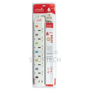 Office Point 6 Ways With Surge Protect 2 Usb Ports
