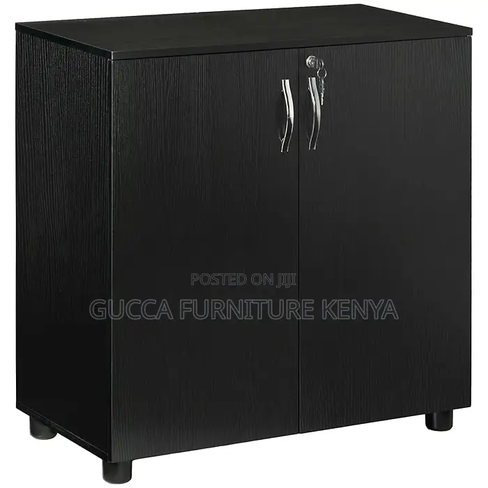 Cabinets: 2-Tier Wooden Credenza Office Cabinet