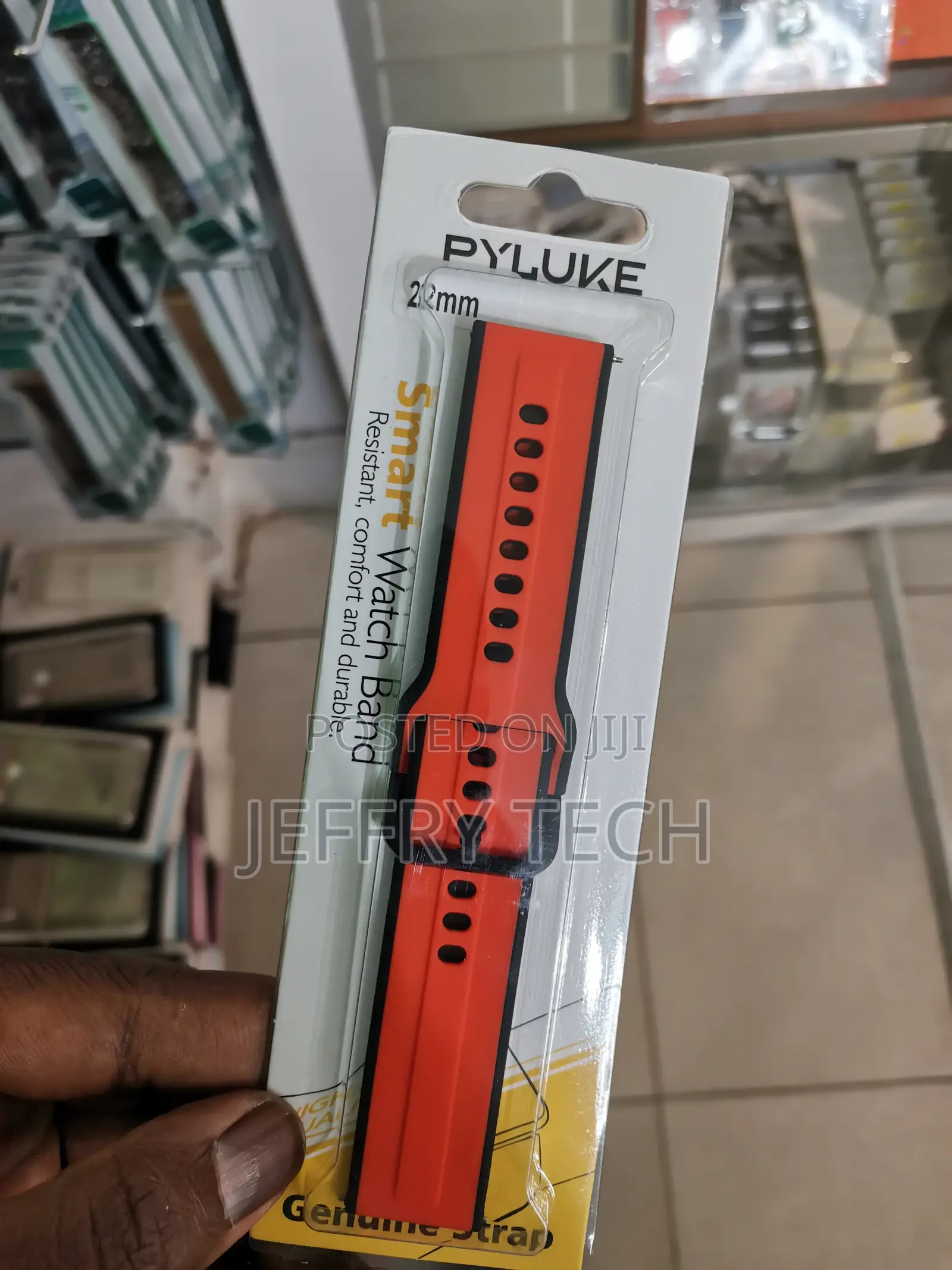 22mm Silicone Smart Watch Braceletes Original Strap -Orange